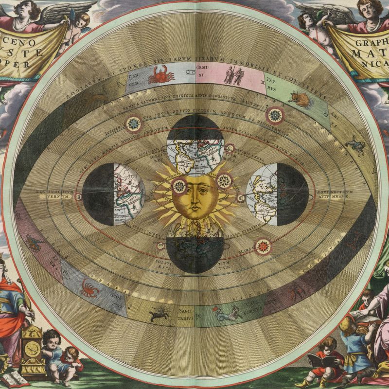 Le case astrologiche in una rappresentazione rinascimentale